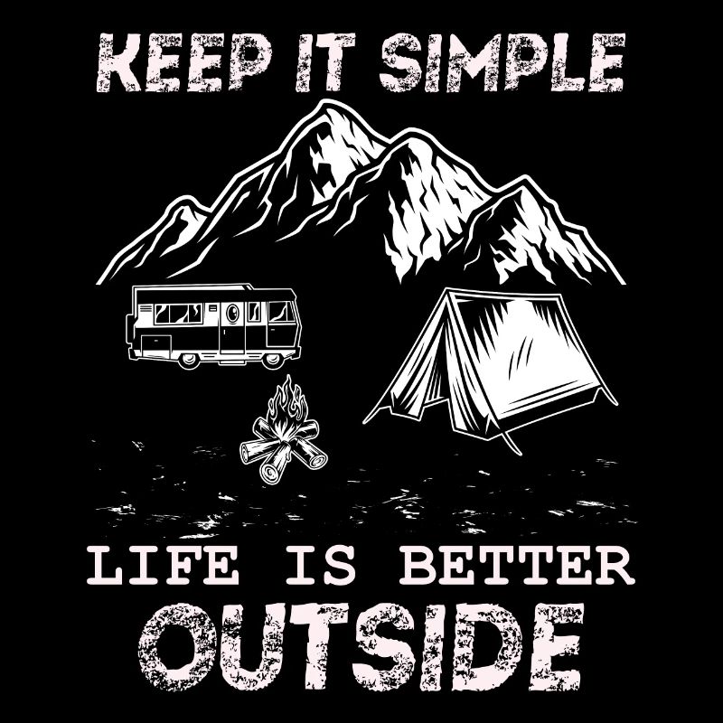 Camping Camper Keep it Simple Vintage
