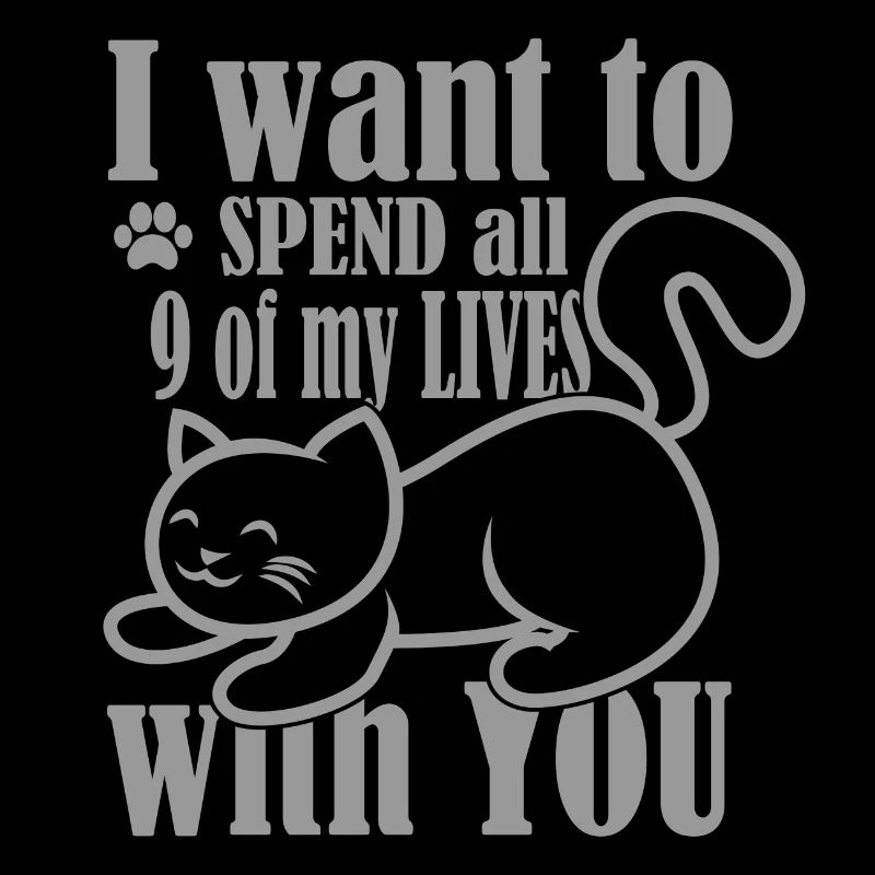 Neun Leben Katzen Valentinstag Katze Süß Geschenk