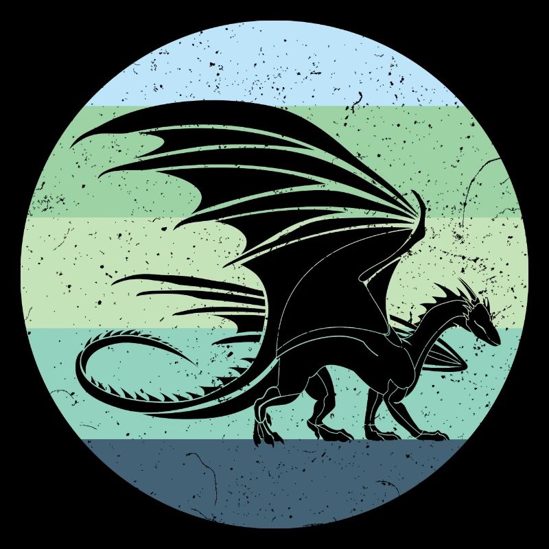 Waliser Drache Retro