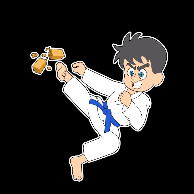 Karate Comic Boy Kick Fun Shirt Kids Gift
