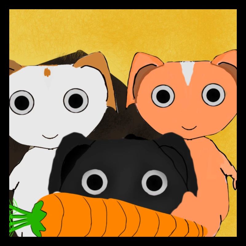 Histoires de cochons d’Inde cochons d’Inde devant la carotte