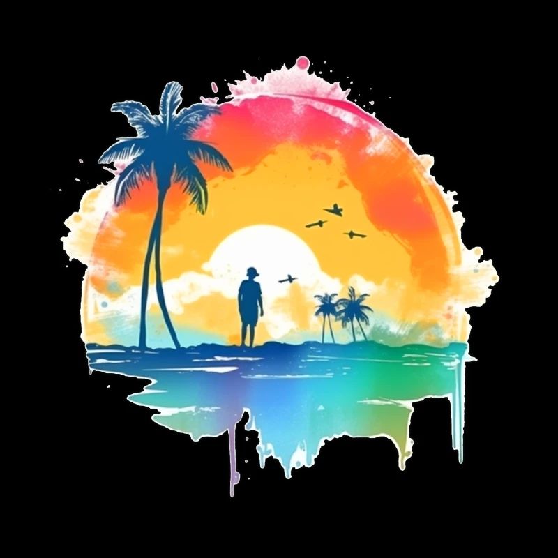 Coucher de soleil sur la plage