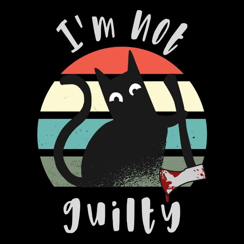 Je suis innocent, chat avec hache