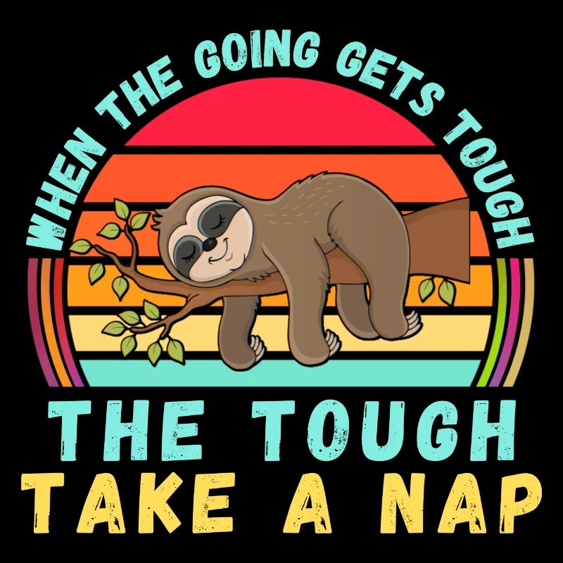 Sloth take a nap. Sleep a lap