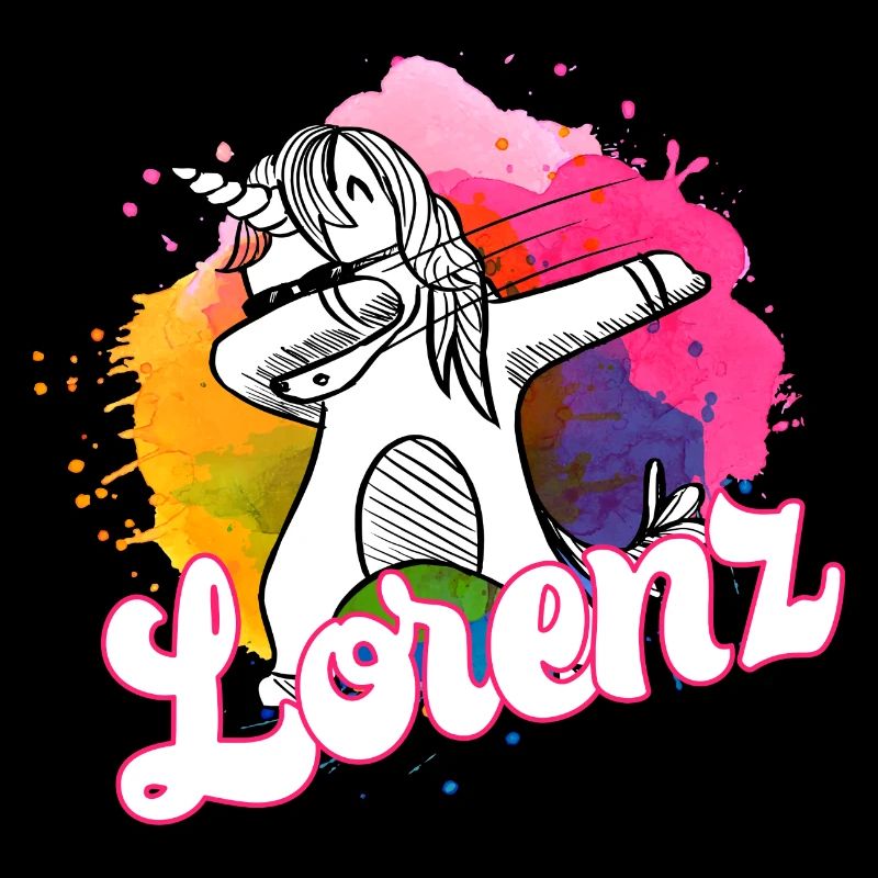 LORENZ - Beau nom de garçon avec licorne cool
