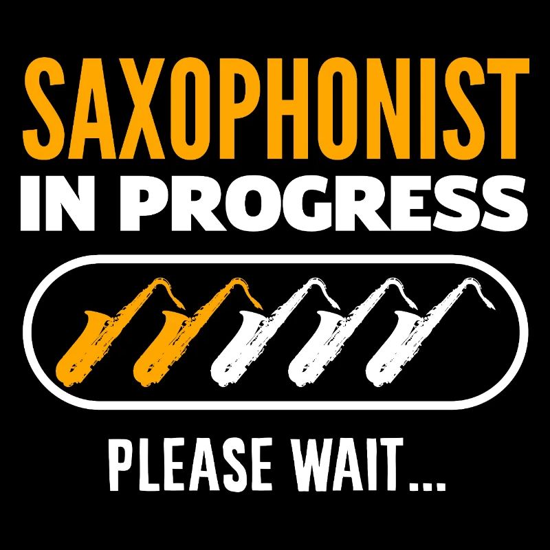 Jazz saxophone funny saxophonist in progress