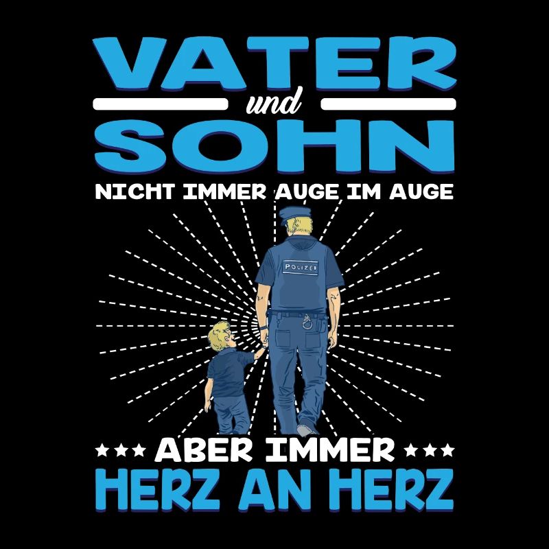 Polizei Papa Sohn Partnerlook