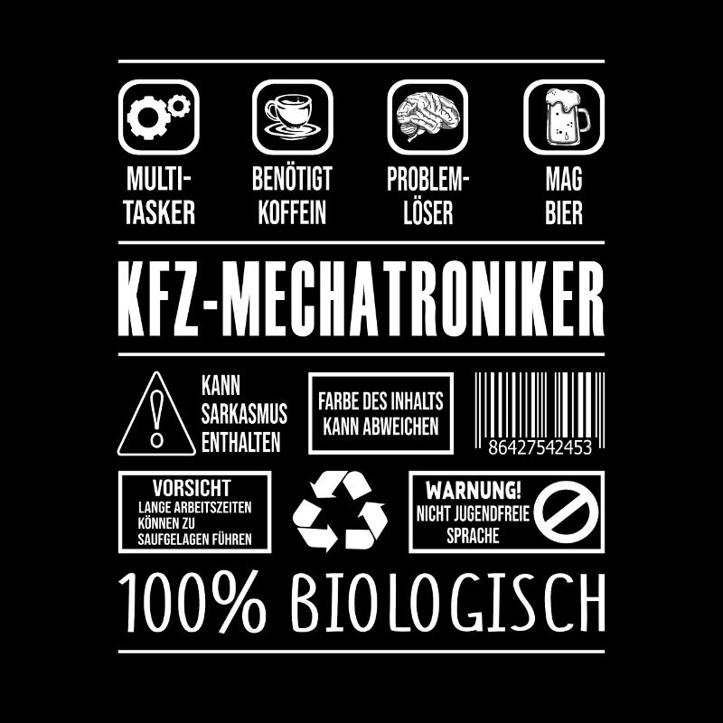 KFZ-Mechatroniker Beruf Spruch lustig Mechanik