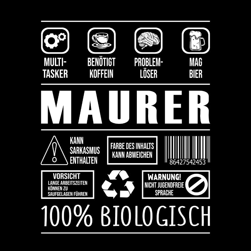 Maurer Beruf Spruch lustig Handwerker