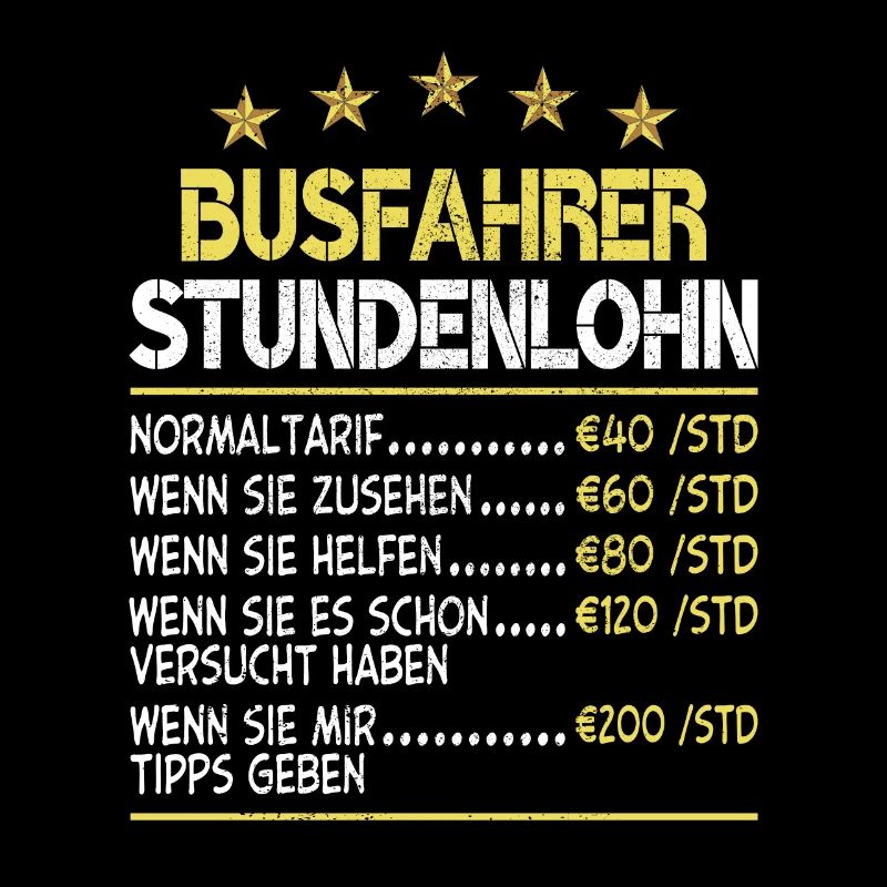 Busfahrer Stundensatz Stundenlohn