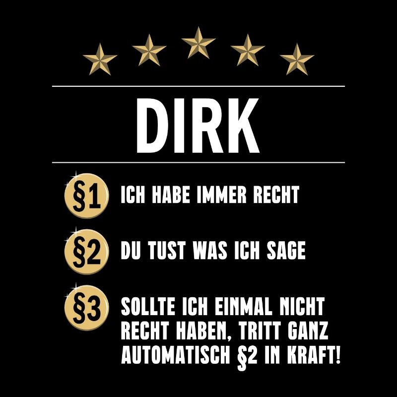 Dirk Habe immer Recht Onomastico