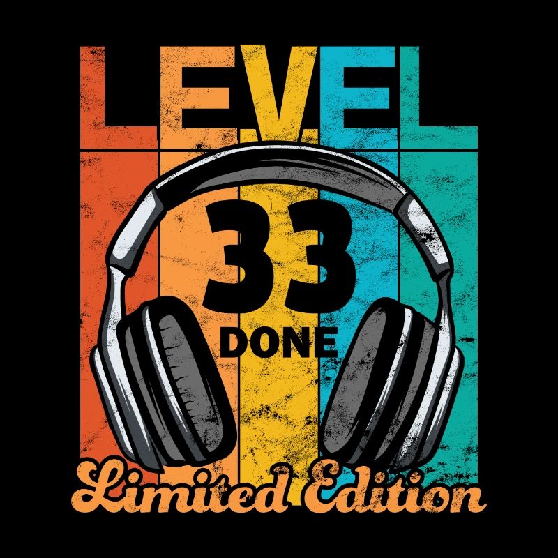 Gaming Birthday 33 Years Level 33 Complete