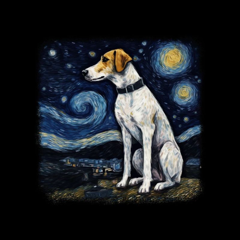 American Foxhound Van Gogh nuit étoilée