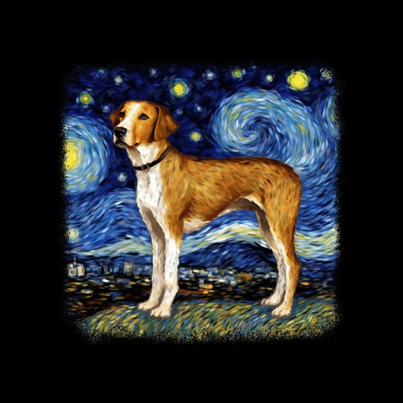 American Foxhound Van Gogh nuit étoilée
