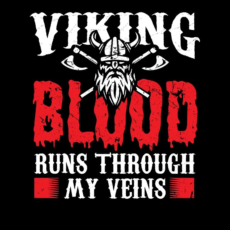 Wikinger Blut Nordisch Axt Thor Hammer Bart Odin