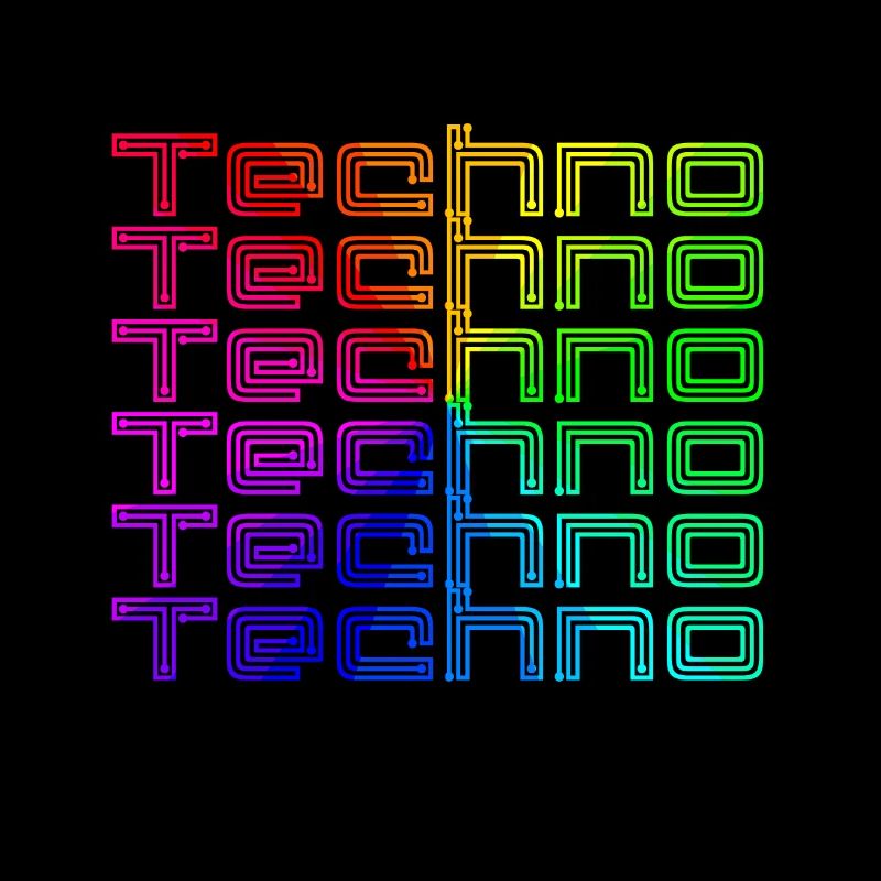Techno musique basse arc-en-ciel cadeau de néon