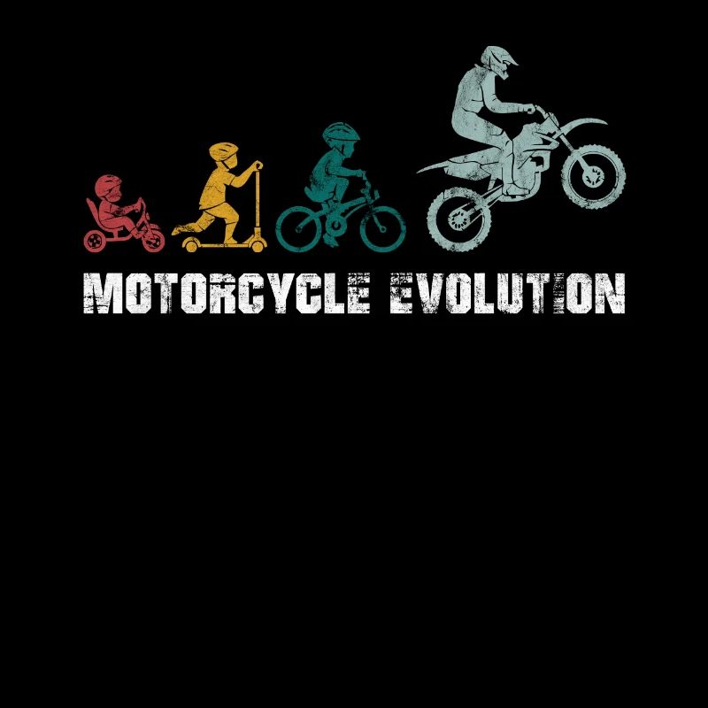 Motorrad Evolution Motocross Biker Geschenk Vintag