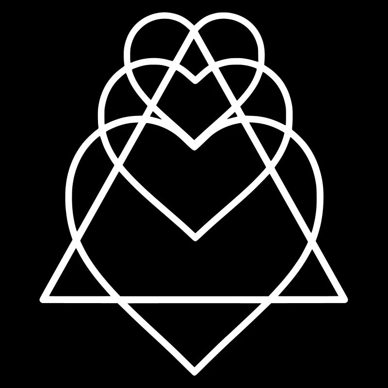 Hipster Symbol three hearts - one soul / Infinity