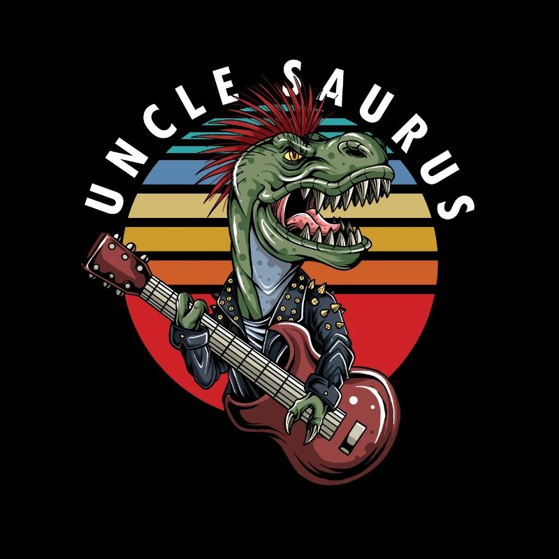 Uncle T-Rex Guitar Player Guitarist Niece Nephew