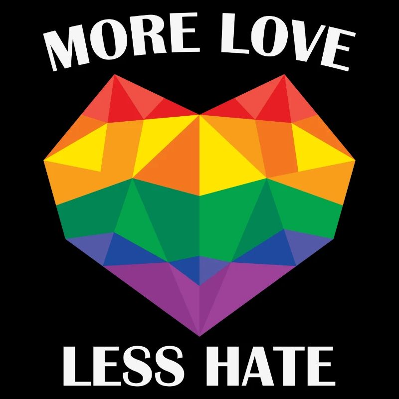 LBGT Flag Gay Pride Human more love less hate