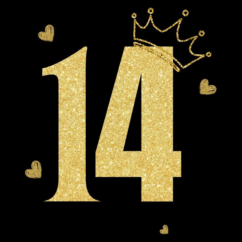 14e anniversaire couronne doré