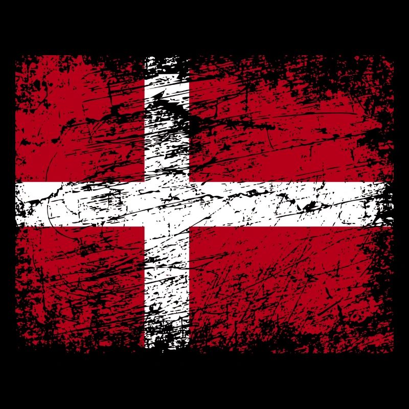 Danemark Drapeau Vintage Copenhague UE Danois