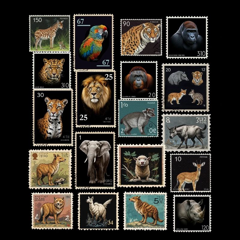 Timbres-poste Animaux du monde