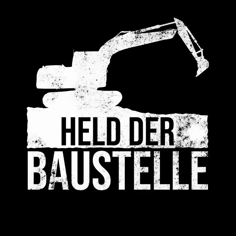 Held der Baustelle Baggerfahrer Bauarbeiter