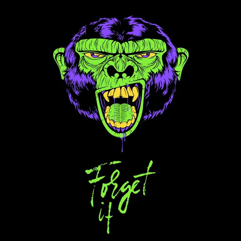 Neon Chimp Pop Art Graphic Design