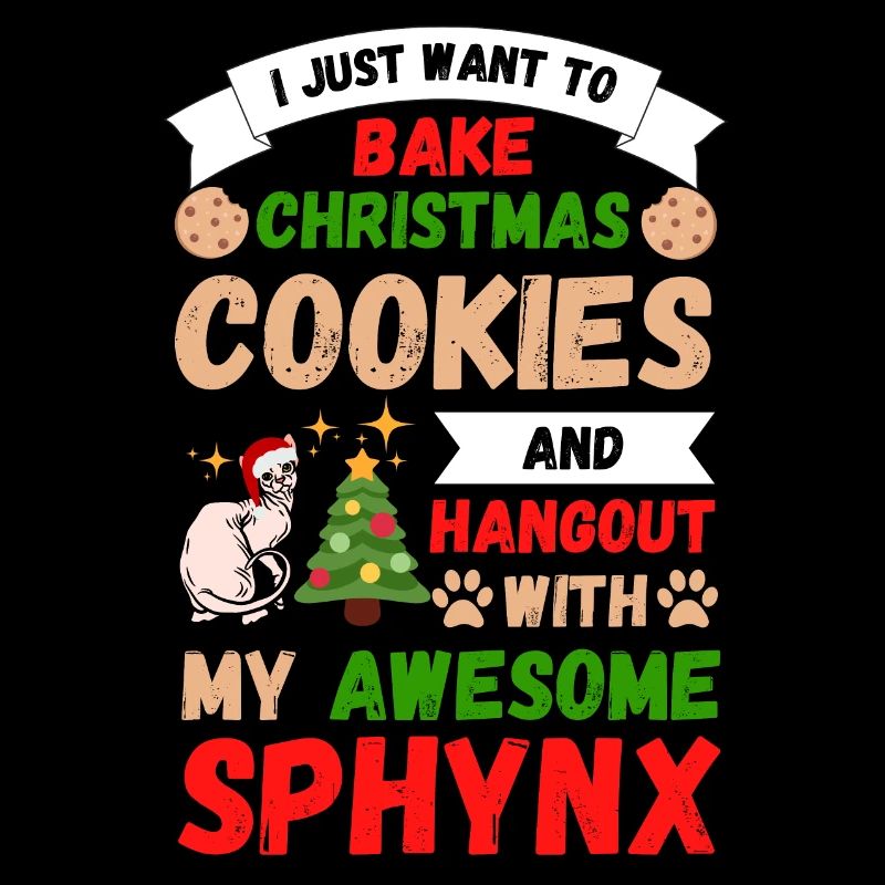 Biscuits de noël Sphynx pour chats avec chat