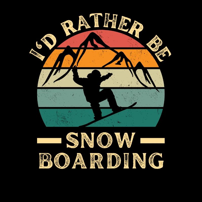 Snowboarden Snowboarding mit Snowboard retro
