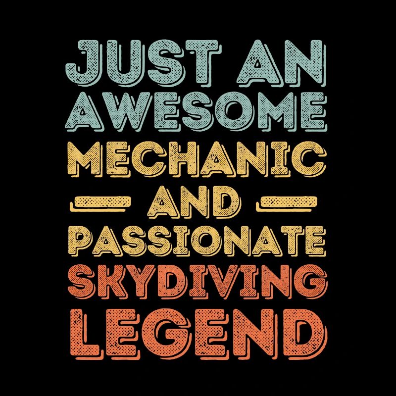 Mechanic skydiving retro