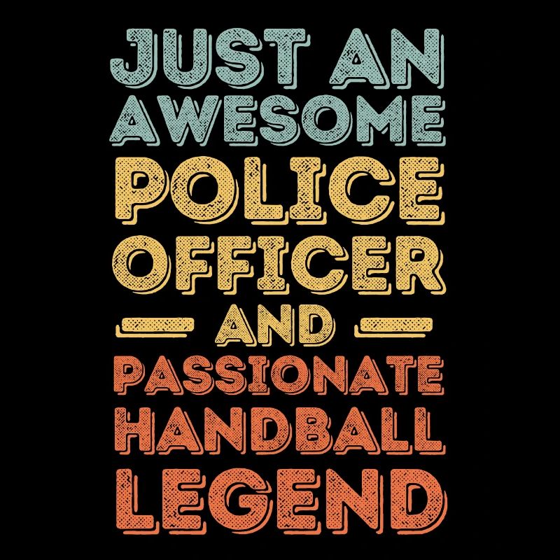 Policeman Handball retro