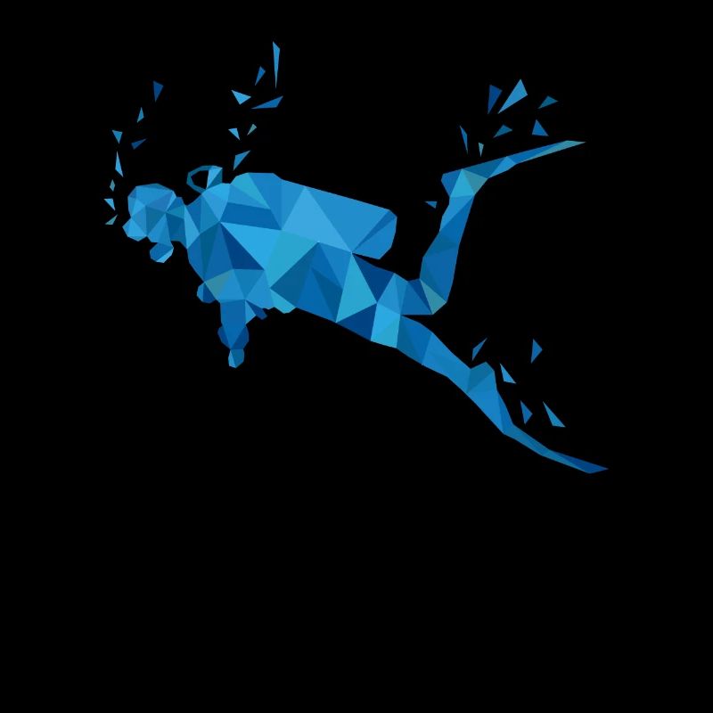 Diving Scuba Diver Polygon