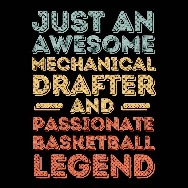 Dessinateur technique basketball rétro