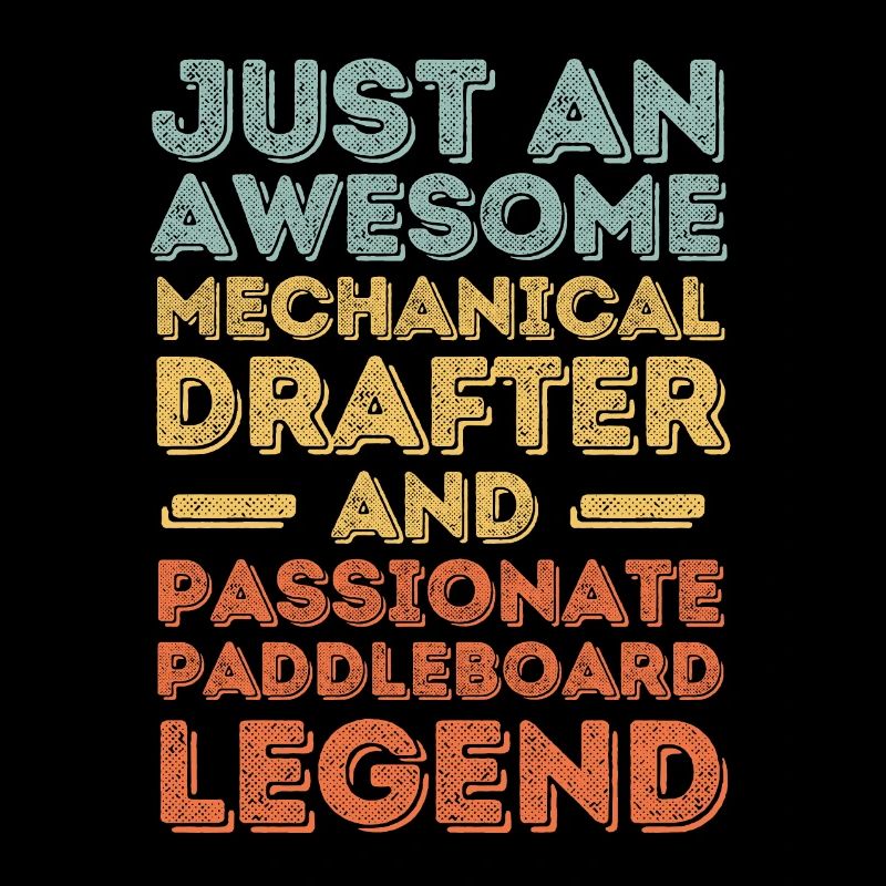 Technischer-Zeichner Paddleboard retro