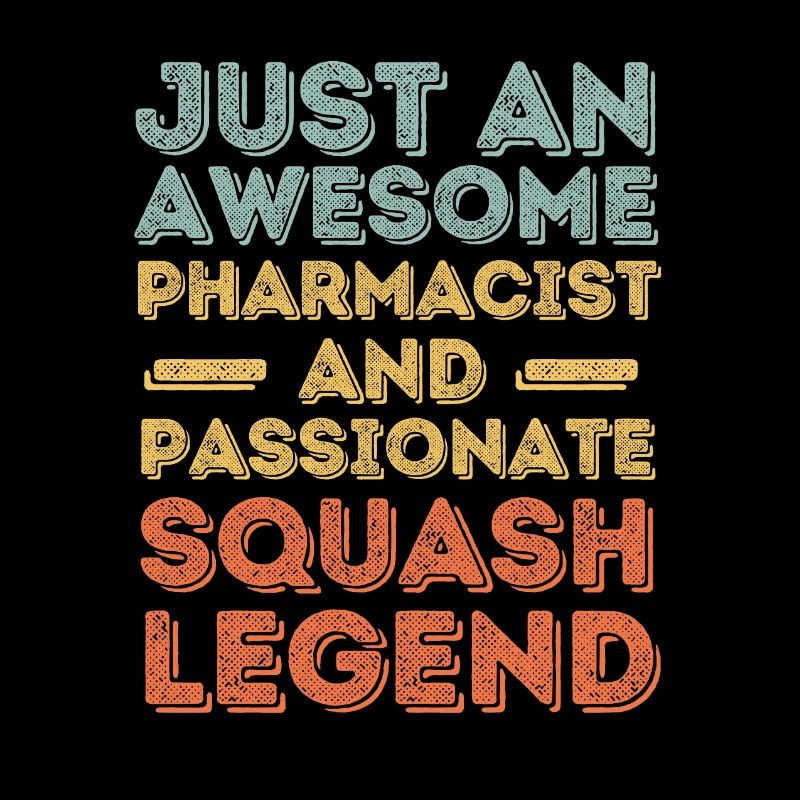 Pharmacien Légende du squash rétro