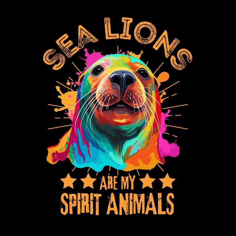 Lion de mer coloré, phoque, phoque