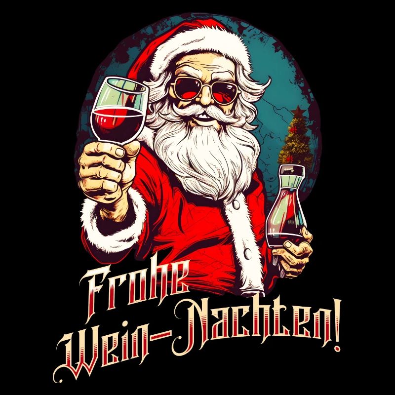 Frohe Wein-Nachten! Lustiger Weihnachtsmann