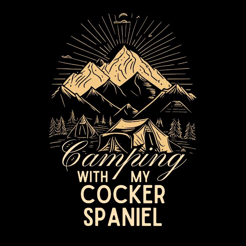 Cocker Spaniel Camping Randonnée Plein air