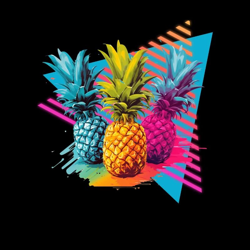 Bunte Ananas Farbklecks Farbspritzer