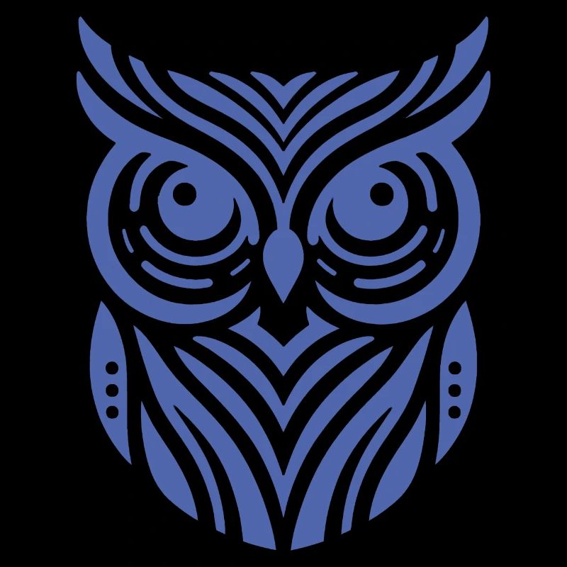 Conception minimaliste de la silhouette de hibou
