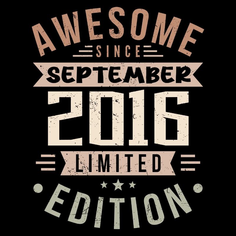 2016 Septembre Anniversaire Né Septembre 2016