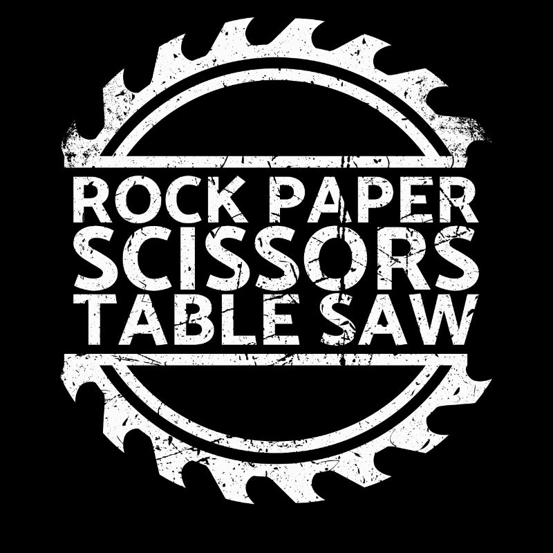 Scie circulaire à table à ciseaux en papier de roche pour charpentiers