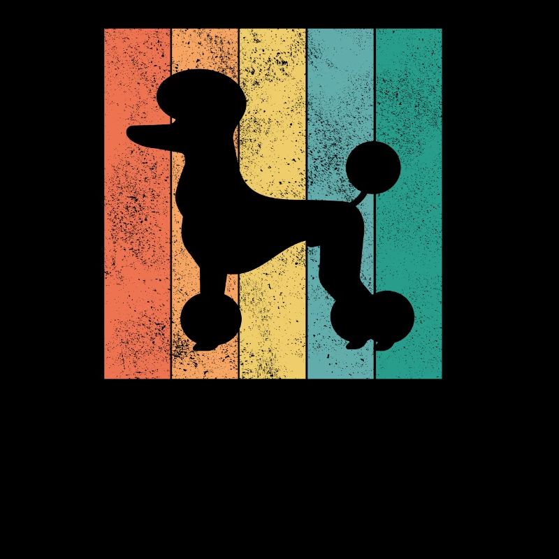 Cadeau de race de chien chiot caniche miniature rétro caniche