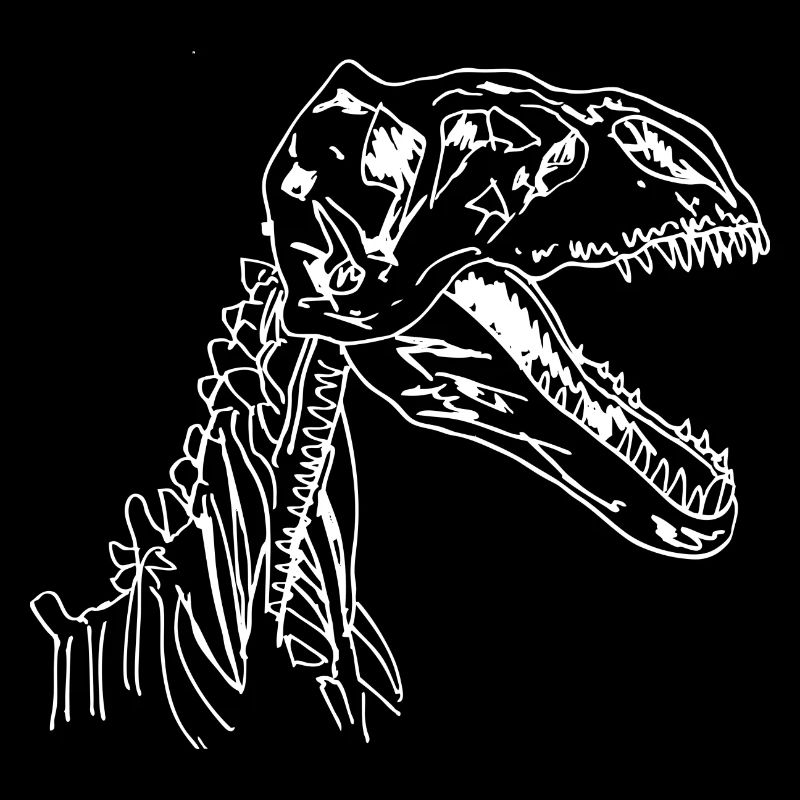Dinosaur skeleton illustration