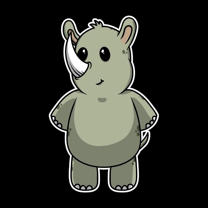 Animal doux bébé rhinocéros