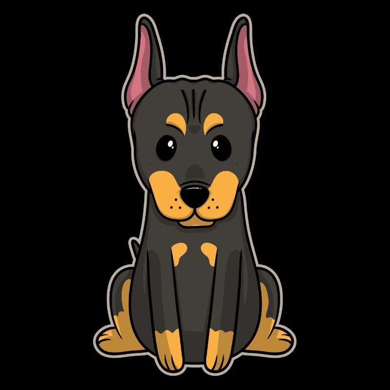 Mignon animal bébé chiens chiot doberman pinscher