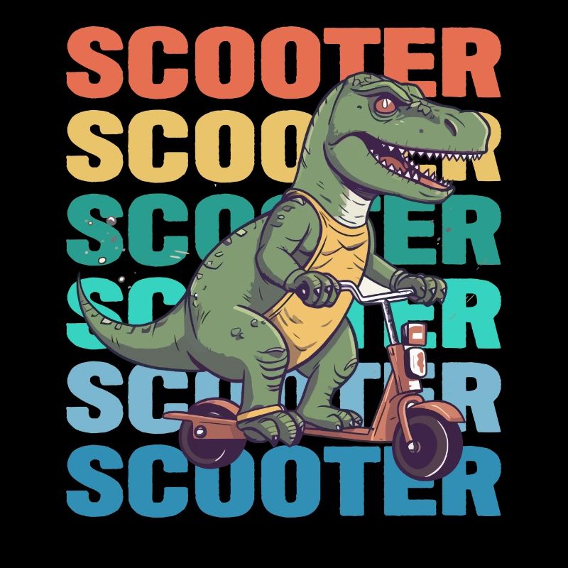 Scootering T Rex