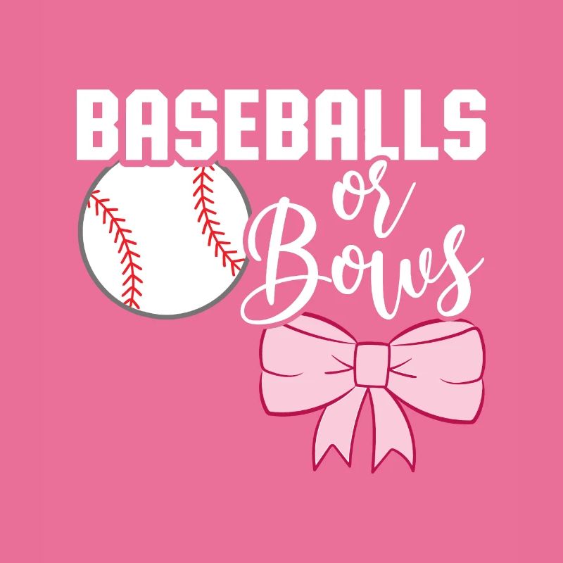 Niedliche Basebälle oder Schleifen Enthüllung des Geschlechts - Team Boy